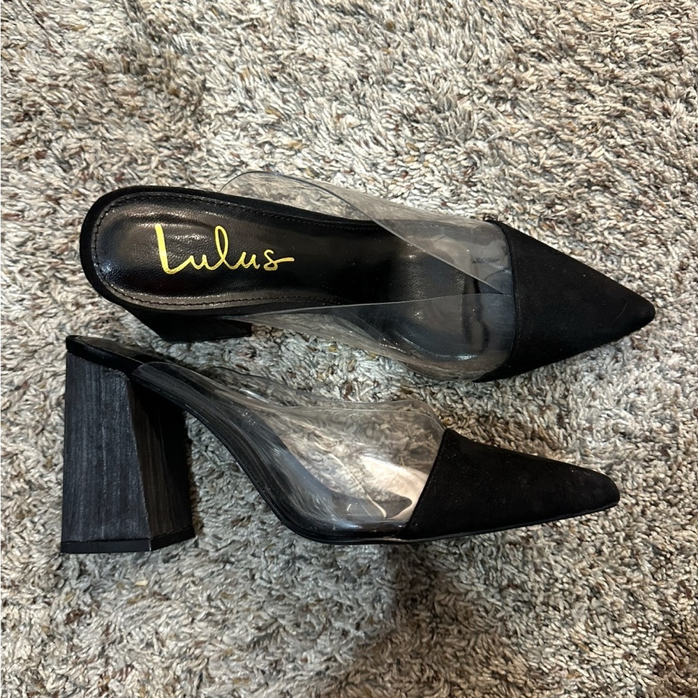 Lulu's Black Block Heel Women's Shoes